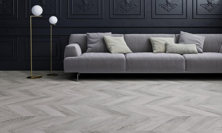 Faus Light Grey Chevron